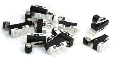 10Pcs NO NC Momentary Roller Hinge Lever SPDT Micro Limit Switch LOT