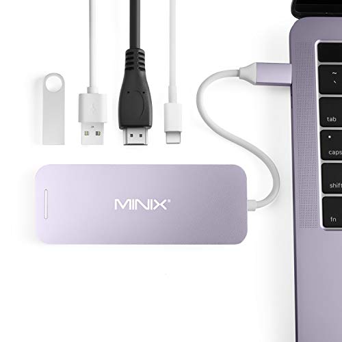 MINIX M.2 SSD Storage Adapter, Aluminium USB-C Multiport SSD Storage Hub with HDMI [4K @ 30Hz], 2 x USB 3.0 and USB-C for Power Delivery, Compatible with Apple MacBook. (240GB+Space Gray) - Thumbnail 3