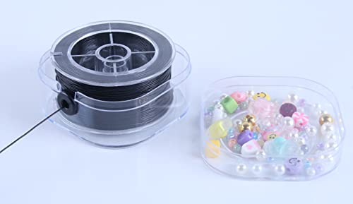 image for KONMAY 44 Yards 1.2mm Round Stretchy Cystal String for Bracelet with O