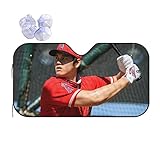 人気 大谷翔平 サンシェード 車フロント ガラスカバー 遮光 断熱 車用 紫外線カット 簡単着脱 吸盤 車用サンシェード 保護四季用 雑貨 130*70cm