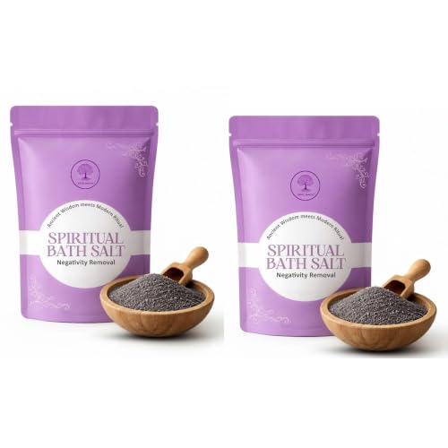Image of Pure & Natural Negativity Removal Spiritual Bath Salt | 200g Each (Pack of 2) | Aura Cleansing, Energy Purification, Remove Negativity, Spiritual Healing & Positive Energy Ritual