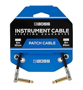 Combining high-quality audio performance with a unique space-saving design, BOSS BPC patch cables help maximize real estate in any pedal setup. Our custom-designed slimline pancake plugs fit on pedals and switchers with tight jack spacing, and featur...