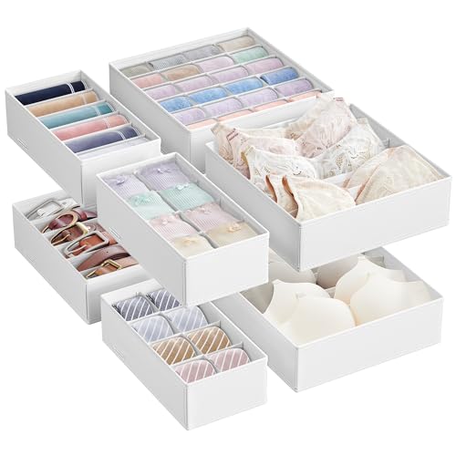 SONGMICS Unterwäsche-Organizer 8er Set, Schubladen-Organizer faltbar,...
