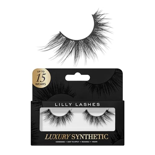 Lilly Lashes Luxury Synthetic False Eyelashes - Full Length Lash ...