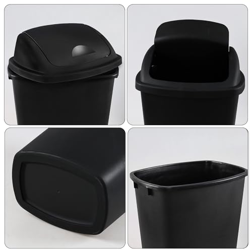 Caneca de basura de plástico 6 galones, pack 4 miniatura 3