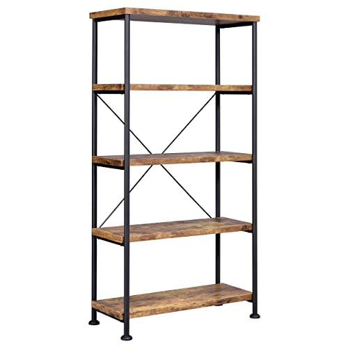 Coaster Home Furnishings Bookcase, Antique Nutmeg And Black #TOP23
