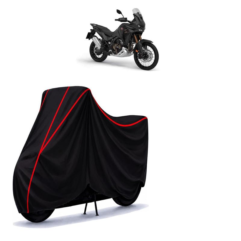 Image of CRF1000L Africa Water Resistant Bike Cover for All Motorcycles & Rain | Heavy Duty Taffeta Fabric | UV Protection, Dustproof, Scratchproof | All Weather Two Wheeler Body Cover with Elastic Bottom
