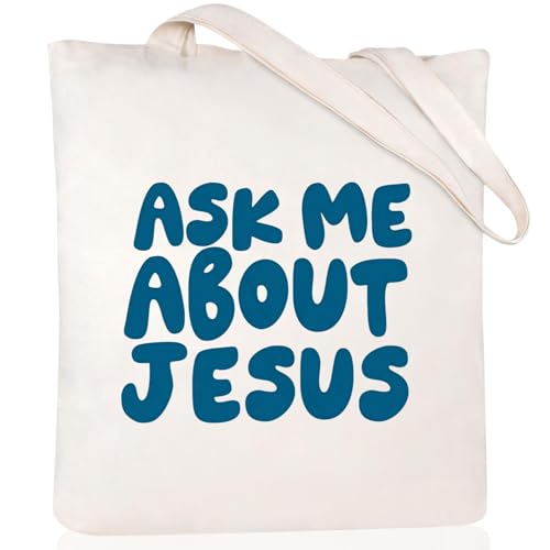 Andeiltech Bolsas de lona cristianas de lona para la Biblia, inspirada en la fe, para regalos de cumpleaños cristianos de iglesia