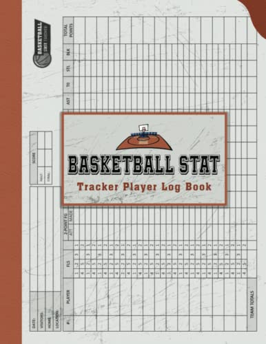 Basketball Stat Tracker Player Log Book 59 Games 8.5”x11”