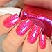Gamma - neon pink iridescent flakie nail polish by Cupcake Polish