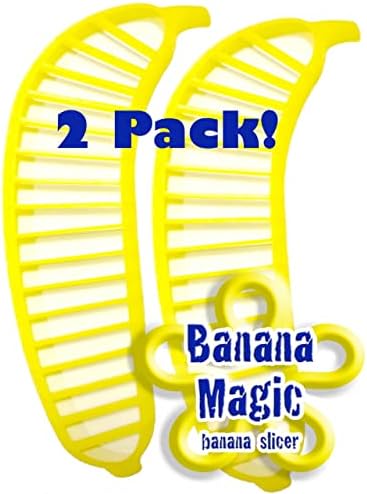 2 Pack Banana Slicer Cutters Banana Magic Kitchen Tool - Handy Gadget instantly slice chop banana chips no knife necessary !