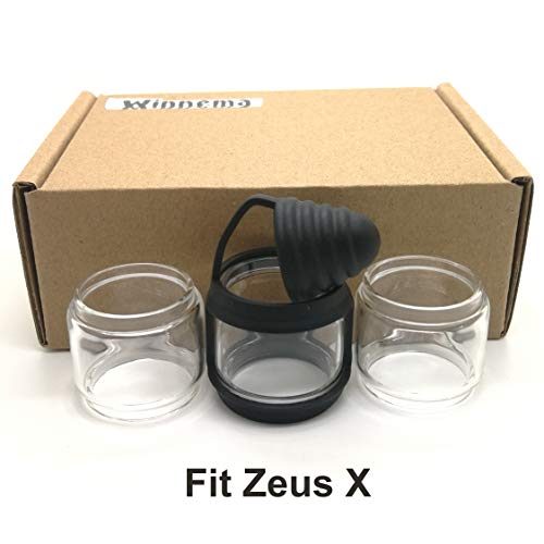 Winnema Silicone Rubber Bands Ring Anti Slip Protection Skin for 21.5mm Tall 30mm OD ZeX Bulb Glass Attached Drip Tip Cover (Black)