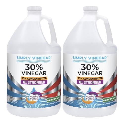 Simply Vinegar 30% Vinegar Pure Concentrated Active-Force Vinegar for Cleaning Home and Garden 128 oz (2)