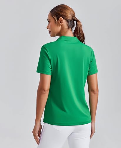 Image of PINSPARK Womens Golf Shirt Short Sleeve Polos UPF 50+ Collared Tennis Tops