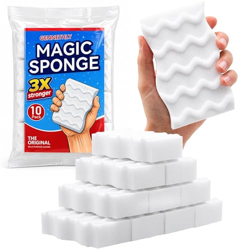 3X Density Magic Sponge Eraser, 10 Pack Melamine Sponge Cleaning