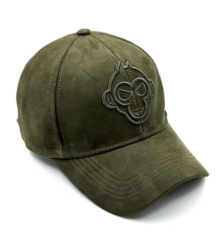 Image of Pure Leather Cap for Mens and Womens Adjustable Cap Cap Pure Suede Leather Cap