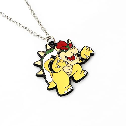 Tklpp Bower Necklace Anime Cartoon Metal Supe Mario Necklace Gifts For Woman Girl #TOP2