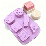 Seifen Formen Set,6 Stück Seifenformen Silikon,Handgefertigte Seifenform, Silikonform Seife Für...