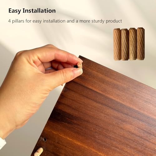 Image of Yarn Holder Dispenser for Crocheting,Twizzter Portable Yarn Holder,Yarn Ball Holder Double Revolving for Crochet Knitting,Handmade Wood Yarn Dispenser,Walnut