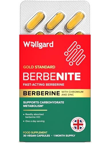 Wellgard Berbenite for Metabolic Support - Highly Bioavailable Berberine with Zinc and Chromium