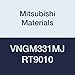Mitsubishi Materials VNGM331MJ RT9010 Cemented Uncoated Carbide VN Type Negative Turning Insert with Hole, Rhombic 35?, 0.375" IC, 0.187" Thick, 0.016" Corner Radius, MJ Breaker (Pack of 10)