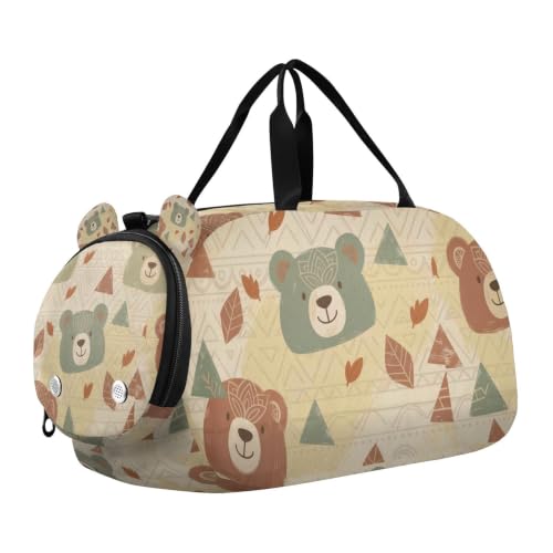 Bolsa de deporte escolar para niños Green Frog con zapatero independiente