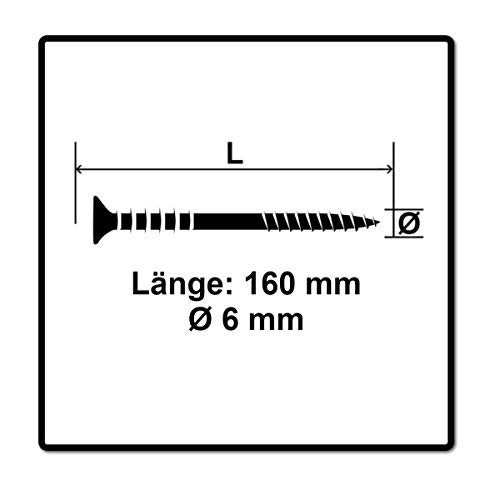SPAX Justierschraube Flachkopf Halterillen T-Star plus WIROX 6 x 160 mm 100 Stück – Bild 3