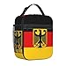 KOSUES German Eagle Flag Insulated Lunch Box Thermal Cooler Lunch Bag Portable Tote Bag Reusable Large Capacity Handbag For Office Travel Picnic Beach Hiking