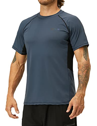 EZRUN Men's UPF 50+ Swim Shirts Cooling Rash Guard for Fishing Surf Beach