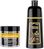 IIIMEIDU Black Hair Dye Shampoo 3 in 1, Hair Mask