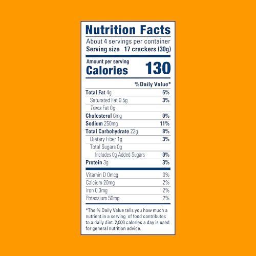 Image of Blue Diamond Almonds Nut-Thins Cracker Crisps, Cheddar Cheese, 4.25 Ounce (Pack of 12)