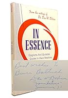 In Essence: Epigrams and Quotable Quotes in Race Relations B0007EHRWI Book Cover