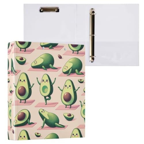 Classeur imprimé mignon vert avocat pour fournitures scolaires et de bureau - 3