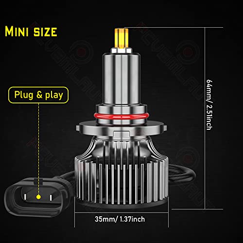 Pcvbmlaut Compatible With Ram 1500 2500 3500 Without Projector (2013-2018) 9005 High Beam H11 Low Beam Led Bulbs, 6 Sides Csp Led Bead 360 Degree Lighting 10000Lm Led Halogen Conversion Kit, 4 Bulbs #TOP6