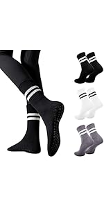 Calzini Da Pilates E Yoga Con Grip Antiscivolo - 3 Paia, Volant Decorativo, Taglia Unica, Cotone Morbido - Foto 8