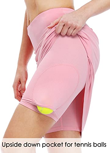 Willit Saias femininas de 50,8 cm na altura do joelho, saias de golfe, tênis, modesto, atlético, cas