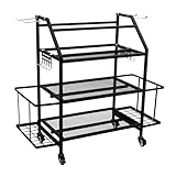 Gdetnysty Hantelständer 3 Etagen Fitness Krafttraining Hantelbank Studio Equipment Trainingsbank Heimstudio Schwarz Rollen 136kg Traglast Stahlkonstruktion Beweglich Mit Bremsen Stabil Lagerregal