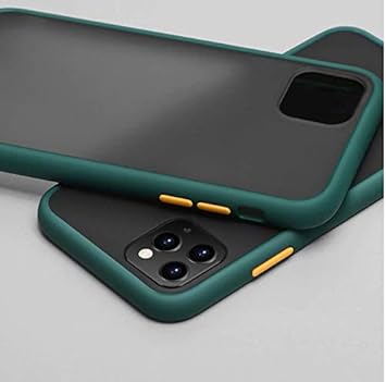 JumpStart Samsung M12/A12 Smoke Translucent Hybrid Matte Case| Soft Edges| Shockproof Smooth Matte Feel Back Grip Case Cover for Samsung Galaxy M12 [Non-Slip Texture] BottleGreen Smoke