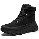 Coostar Snow Boots for Men Waterproof Outdoor Casual Winter Boot Lightweight with Arch Support Black Size 11