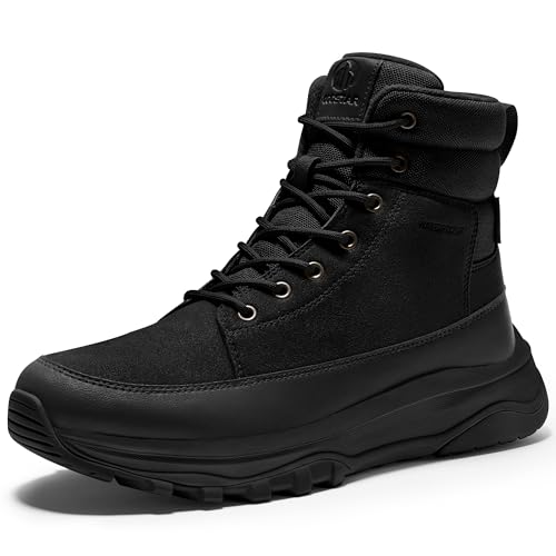 Coostar Snow Boots for Men Waterproof Outdoor Casual Winter Boot Lightweight with Arch Support Black...