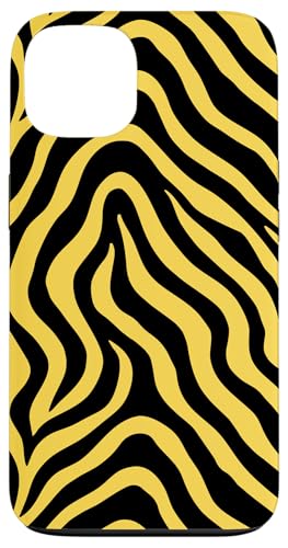 Zebra Stripes Accessory Black and Yello Animal Print Pattern X}zP[X iPhone 13 p