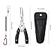 Stainless Steel Fishing Pliers Fishing Hook Remover Needle Nose Pliers Line Cutter Plier with Lanyard Multi-Function Braid Cutter Lockable Handy Fish Tool with Storage Bag For Men Saltwater Freshwater