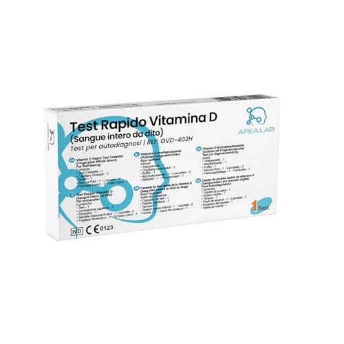 Test d'évaluation de la vitamine D dans le sang | Test semi-quantitatif Auto-diagnostic Niveau de vitamine D | Résultats en 10 Minutes | Certificat CE | Enregistré au ministère de la Santé