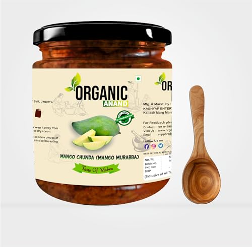 Image of Organic Anand Handmade Mango Murabba 500 Gram Aam ka Murabba Grated Mango Chunda Authentic No preservative (Pack of 1)