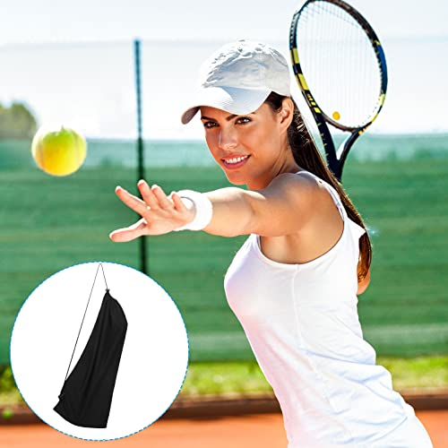 Patikil Tennis Racquet Bag, Velvet Pouch Tennis Racquet Cover Bag Single Shoulder Durable Lightweight Unisex Design For Tennis Players, Black #TOP4
