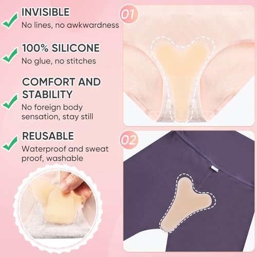 4 Pack Y Shape Camel Toe Concealer,Reusable Camel Toe Cover,Seamless Camel Toe Hider,Anti Cameltoe Silicone Insert - Image 5