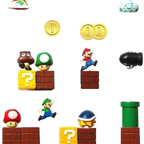 20 PCS Super Mario Fridge Magnets - 3D Magnets For Office ,Calendar ,Whiteboard ,Christmas Perfect for Ornaments Decoration collectionism