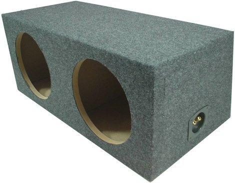 Car Audio Dual 15" Sealed Subwoofer Rear Angle Sub Box Enclosure 5/8" MDF