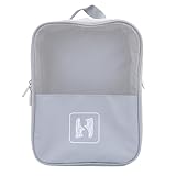 CHHELIHL Reise-Schuh-Organizer-Tasche, 3 Schichten für 3 Paar Schuhe, tragbares Oxford-Gewebe mit Griff, große Größe für Sneakers, Absätze, Sandalen, atmungsaktives Mesh-Design