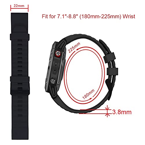 Correa silicona compatible Garmin 22mm rápida ajuste miniatura 3